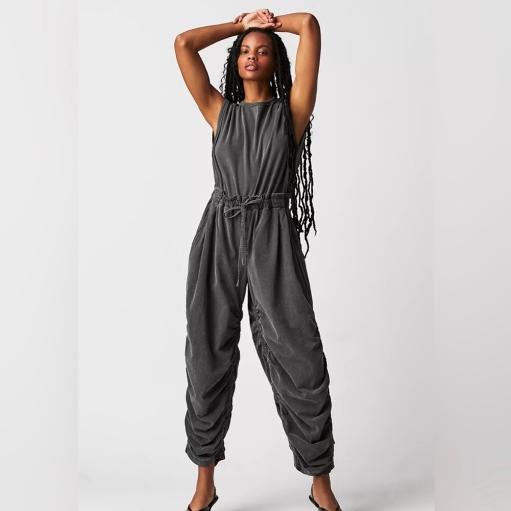 Free People Mixed Media One Piece Jumpsuit